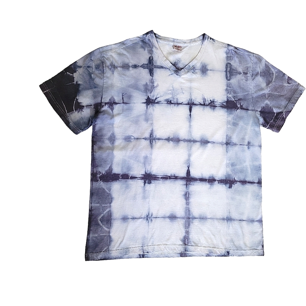 Tie Dyed Navy and White T-shirt